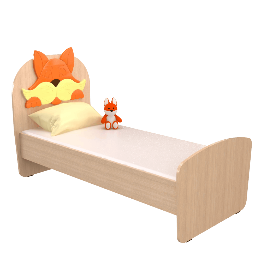 Ліжко дитяче одномісне з елементами МДФ Лисичка (5120) МЕБЛІ-ТЕХНОСТИЛЬ